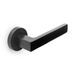 Emuca Set Mackay binnendeurklink set, met rozet D.50mm, Aluminium, Zwart