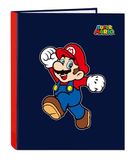Super Mario World map met 4 ringen, marineblauw