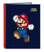 Super Mario World map met 4 ringen, marineblauw
