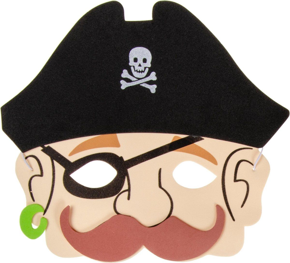 LG-IMPORTS Maskers Piraat Snor 21 Cm
