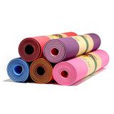 Yogamat, APP LIFE Yogamat, fitnessstudio, pilates, van TPE, antislip, met schouderriem, gevoerd, 183 x 61 cm