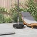 Maison Exclusive Parasolstandaard, 30 kg, noir, granit et acier inoxydable, rond