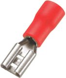 Orbit Electronic Platte stekker - Kabelschoen - Vrouwelijk - 6.3x0.8mm - 0.5-1.5mm² - Rood - 25 stuks