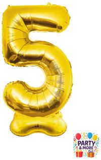 Paperdreams XXL Staande Cijferballon 150 cm – Goud – 5
