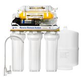 Omgekeerde Nature Water Professionals Omgekeerde osmose-installaties - osmose-set met 6 niveaus, inhoud 5 l, incl. 50 GPD Vontron membraan, pomp en filter