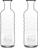 Bormioli Rocco 2x Glazen water karaffen van 750 ml Optima