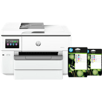 HP OfficeJet Pro 9730 + 2 zwarte + 2 kleuren cartridges