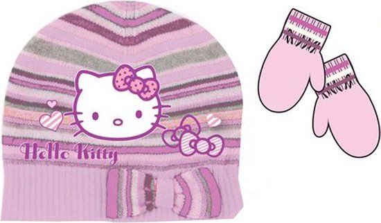 Hello Kitty Muts & Handschoenen - Maat 48 - Meisjes - Polyester