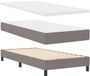 vidaXL Boxspring bed met hoofdeinde Taupe 90 x 200 cm Stof