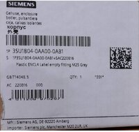 Siemens 3SU1804-0AA00-0AB1 Lege behuizing 4 inbouwplaatsen (l x b x h) 194 x 85 x 64 mm Zonder markering Grijs 1 stuk(s