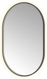 Hotbath &More Miroir Miroir ovale à LED - Ovale - 120 x 80 cm - Noir brossé PVD
