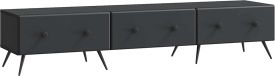 vidaXL TV-kast met lade Zwart 147 x 34,5 x 30 cm Bewerkt hout