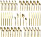 Set de couverts Or - 60 pièces - pour 12 personnes - acier inoxydable