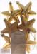 Merkloos Ambiance Christmas Kerstboom decoratie sterren goud 6 stuks 7 cm