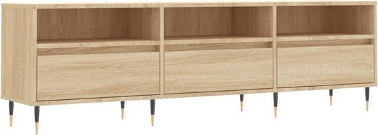 vidaXL Tv-meubel 150x30x44,5 cm bewerkt hout sonoma eikenkleurig