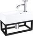 Differnz Fonteinset Force Rechthoek 40x22x27cm Keramiek Wit Handdoekrek Kruisgreep Toiletkraan Clickwaste Sifon Chroom