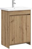 vidaXL Badkamermeubel Set Artisanaal eiken 61 x 40 x 84,5 cm