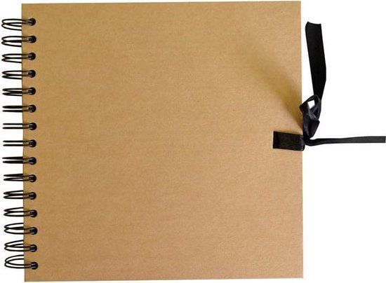 Artemio Gastenboek Kraft Blanco 30x30 - Bruin - 80 pagina's