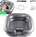 ZenithVibe Bassin de lavage de cheveux portable avec 1 m de tuyau de vidange