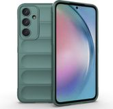 Techsuit Hoesje geschikt voor Samsung Galaxy A55 - Magic Shield Silicone Back Cover - Groen