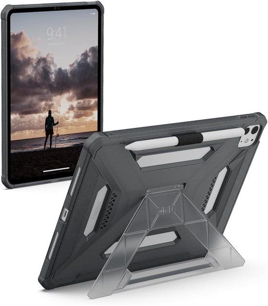 Urban Armor Gear Scout Plus Backcover met stand voor de Apple iPad Pro 11 (2024/2025) - Grijs