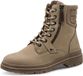 Tamaris Dames Laarzen Beige Leer/Textiel/Synthetisch 37