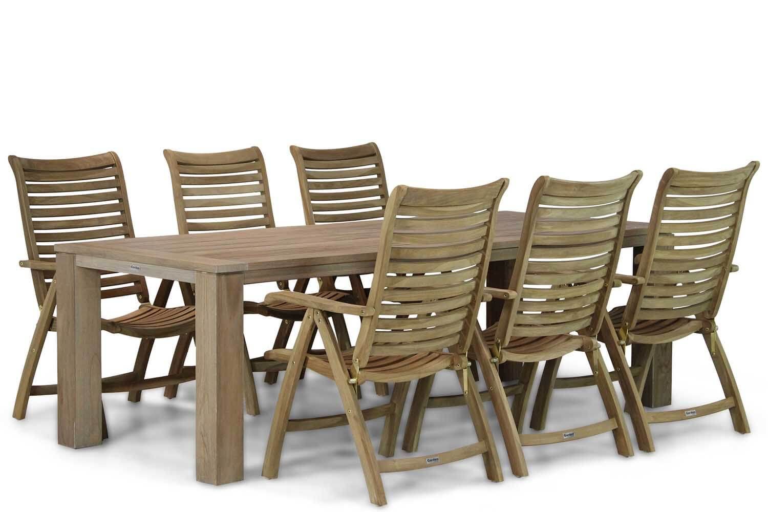 Garden Collections Birmingham/Brighton 240 cm dining tuinset 7-delig