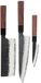 Shinrai Knives Japan Shinrai Knives Kurayami 3-delige Damascus Messenset