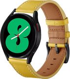 Qubix Bracelet en cuir jaune adapté pour Xiaomi Mi Watch / Watch 2 / Watch S1 / S2 / S3 / S4 (47mm)