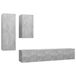 vidaXL meuble TV 4 pièces bois de particules gris béton
