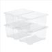 Rotho CORE Basic opbergbox - set van 4 - transparant - kunststof - 44 liter