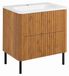 3xE living meuble de salle de bain 60, Craft chêne, avec lavabo, pieds noirs, 60,7 x 44,4 x 64,9 cm