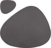 Krumble Placemat en onderzetter set - PU Leer - Donkergrijs