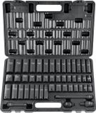 VEVOR Dopsleutelset Slagmoersleutel 3/8 Inch Aandrijving 48-Delig Koffer