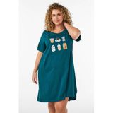 Zizzi Nachthemd Plus Size - Petrol