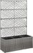 vidaXL Jardinière surélevée avec pots 83x30x130 cm rotin gris