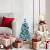 Prolenta Maison Exclusive Kerstboom met 150 LED-lampjes, inclusief voet, groen, 65 cm, PE