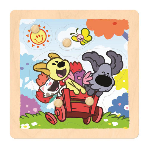 Jumbo Woezel & Pip - Kinderpuzzel - 4 Stukjes