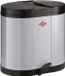 WESCO Eco-verzamelaar Prullenbak | 30 Liter | Duo Pedaalemmer (2x15 Liter) | Metaal - Grijs | Afvalscheiding - Made in Germany