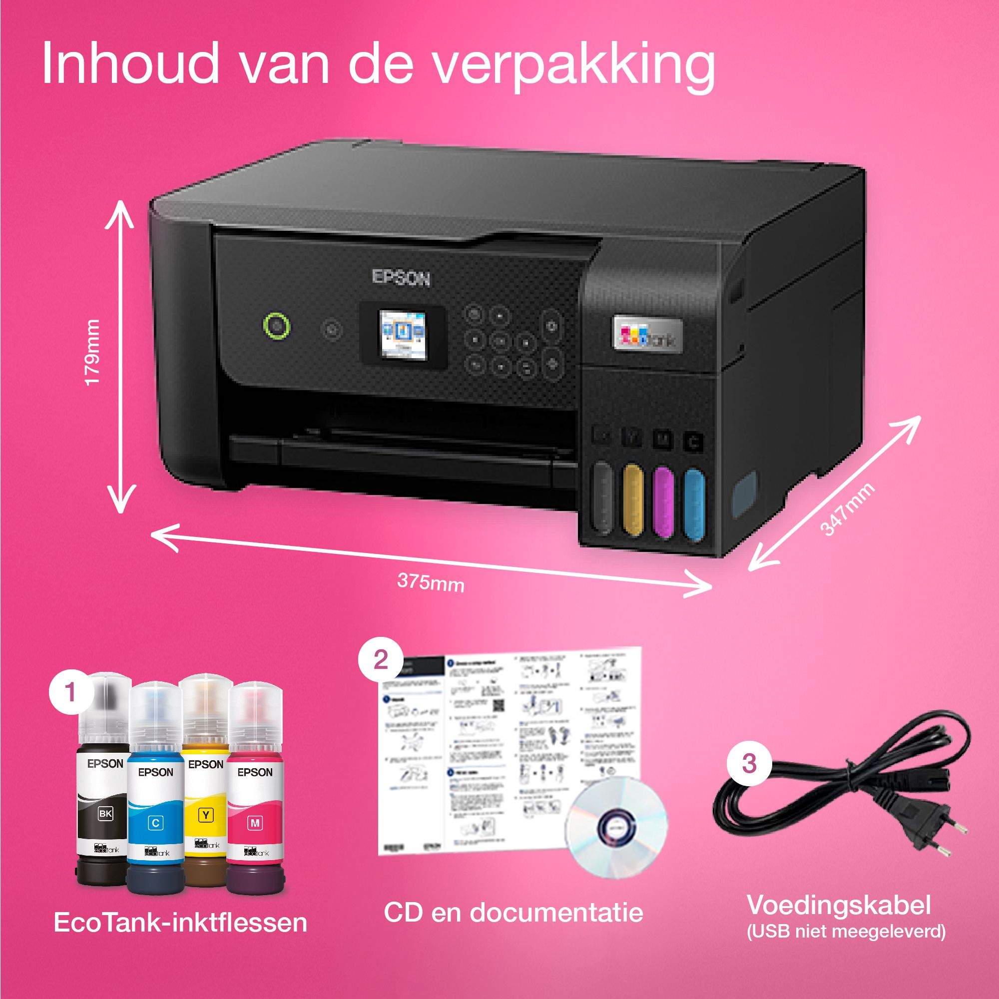 Epson EcoTank ET-2825 - Multifunctionele Wi-Fi-printer met inkttank - Zwart