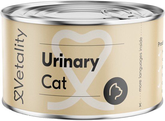 Vetality Kattenvoer Urinary - 24 x 100 gram - Kattenvoer Natvoer Blik - Dieetvoeding Kat - Helpt Blaasgruis Voorkomen en Lost Op