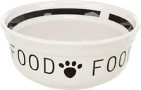 Trixie Voerbak Hond Food Keramiek Wit/Zwart 2,6 ltr 25 cm