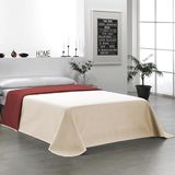Martina Home Boutí Omkeerbaar sprei, 100% polyester, beige-rood, bed 90 cm