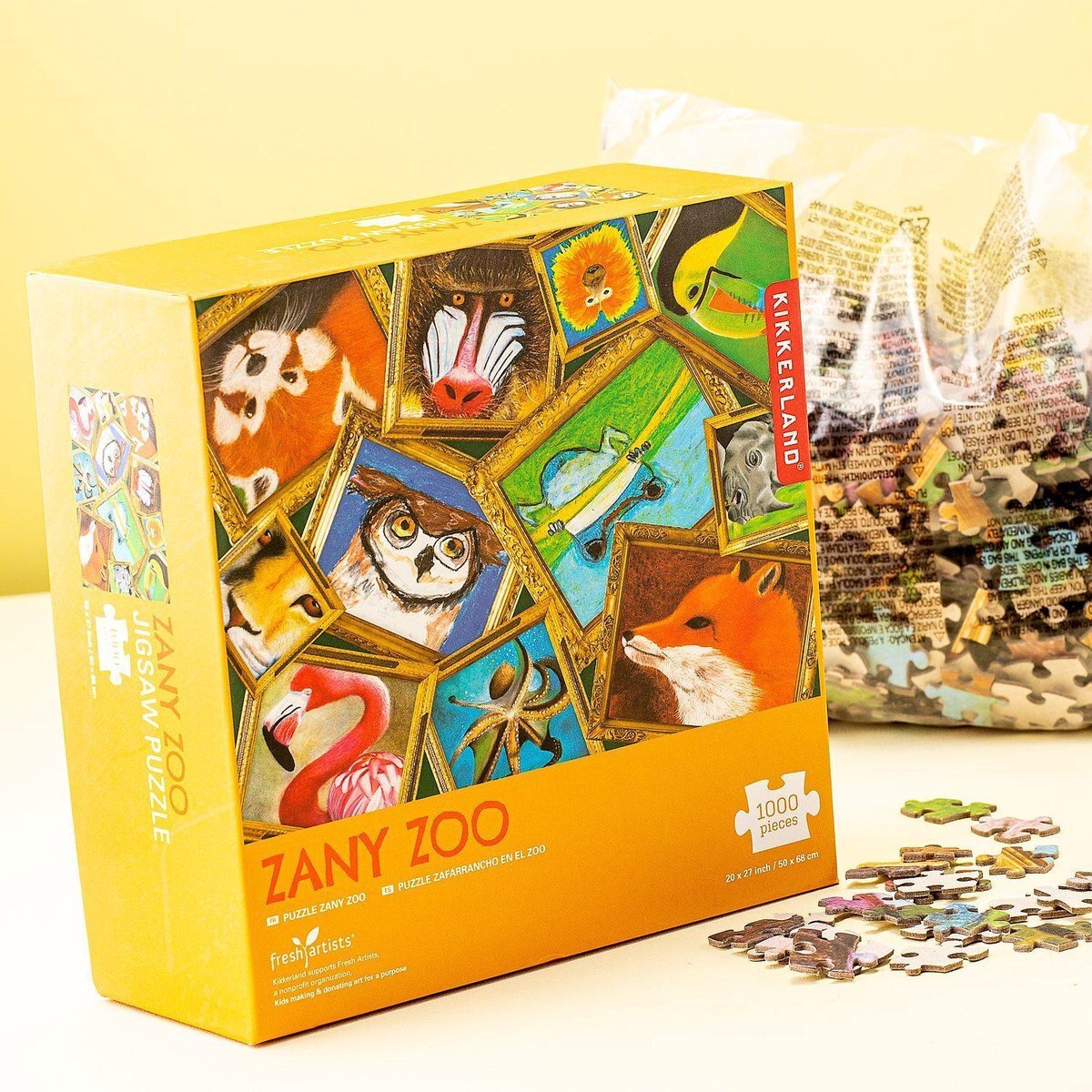 Kikkerland 1000 Stukjes Puzzel - Zany Zoo