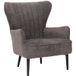 HWC Fauteuil Hwc-k37, Fauteuil à oreilles Tissu Chenille (500g/m²) Öko-tex Gris Foncé