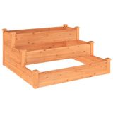 VidaXL Plantenbak verhoogd 120x120x56 cm massief vurenhout bruin