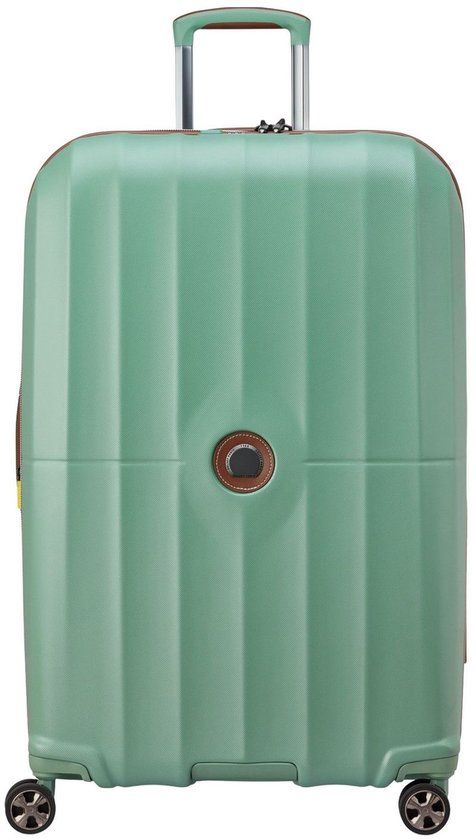 Delsey Carrousel 2 Grote Reiskoffer 77 cm Expandable – 102L – 5 kg – Polycarbonaat – TSA Slot – Zip SECURITECH® 2 – 5 Jaar Garantie - Sage Green
