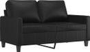 vidaXL Tweezitsbank Kunstleer Zwart 120 cm