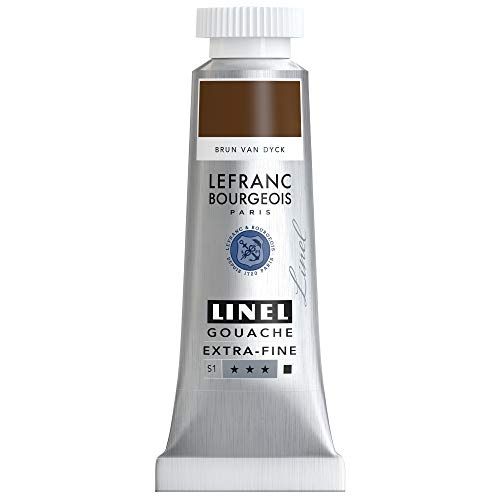 Lefranc & Bourgeois Linel Gouache - Van Dyck Brown - 14 ml