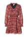 ONLY Jurk 'ONLTIKKI' cranberry / zwart / wit